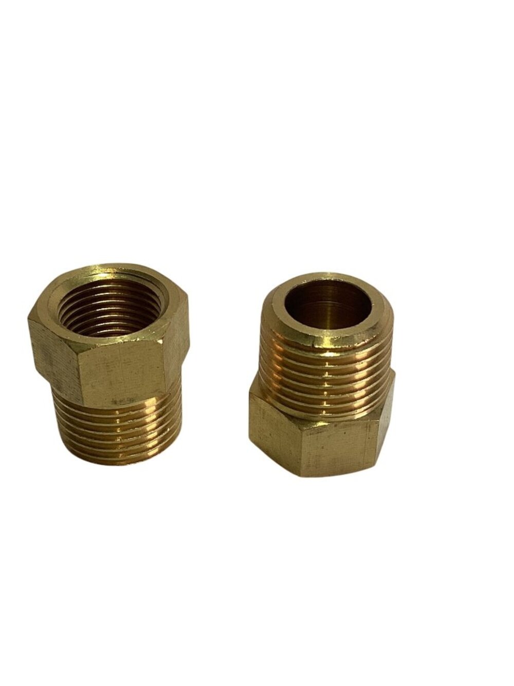 Heavy Duty 2 PIECES 1/2 NPT Male Thread to 3/8 NPT Female Thread Brass Reducer